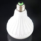 White smart LED bulb with E26 screw base and green indicator top
