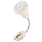 Human sensor night light with flexible neck and white bulb head, E27 screw base