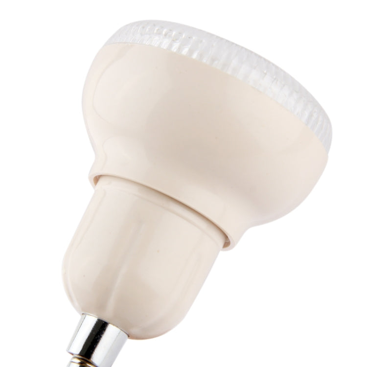 White motion-sensing lamp head with E27 screw base and frosted cover