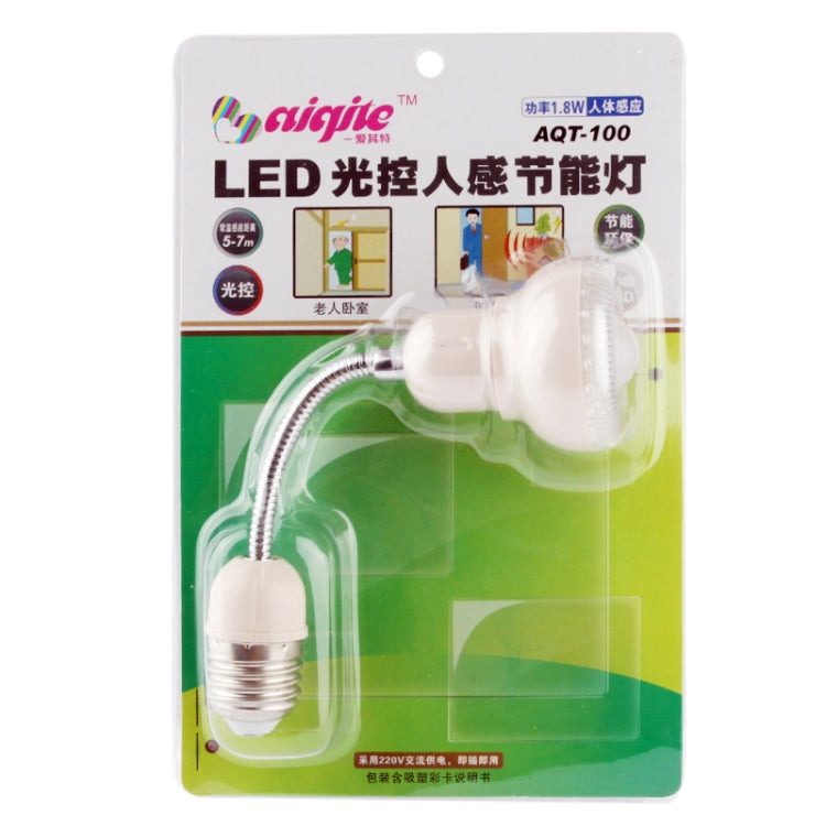 Retail box for 1.8W E27 LED human sensor night light, white