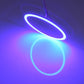 70mm blue LED angel eye halo rings glowing with circular COB light strips