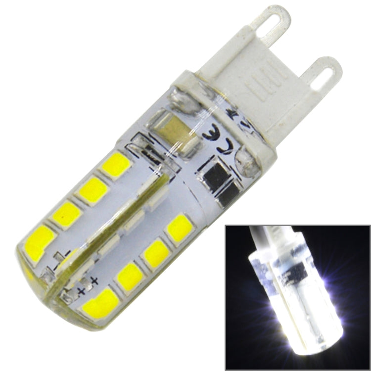 Clear two-pin SMD LED bulb with yellow indicator LEDs on a small glass capsule