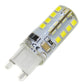 Clear two-pin SMD LED bulb with yellow square LEDs and visible connector pins