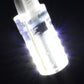 Lit clear two-pin SMD LED bulb emitting bright white light