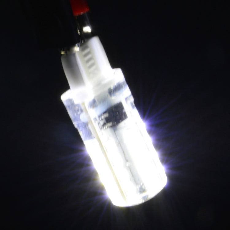 Glowing LED G9 bulb with 64 SMD 3014 LEDs, bright cool white light, two-pin plug