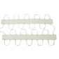 Two-row 3-LED SMD LED module strip with looped wiring and rectangular white PCBs