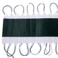 Warm white LED modules with black tape backing and white mounting clips