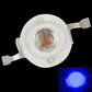 LED flashlight bulb with clear lens and two side tabs; bright blue illumination