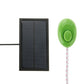 Solar-powered system with black solar panel and green power button module