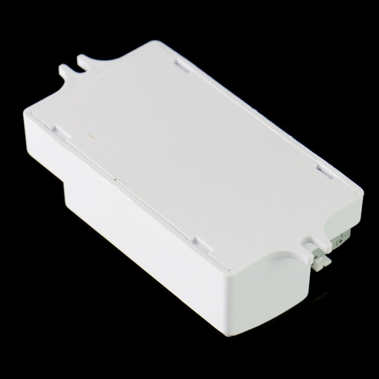Automatic lighting control sensor casing, white, with mounting clips and wiring openings