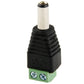 DC power male jack with green 2-screw terminal block for 5.5mm x 2.1mm DC