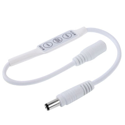 Inline LED strip dimmer controller with cable and DC barrel connector, DC 12V