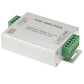 LED RGB amplifier with green terminal blocks on side, metal case and bracket