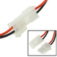 2-pin JST LED light strip connector cable, white plug with red and black leads