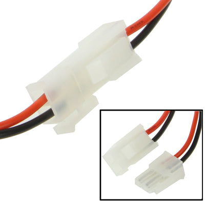 2-pin JST LED light strip connector cable, white plug with red and black leads