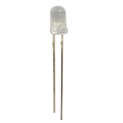 3mm clear LED lamp with two metal leads, transparent bulb top