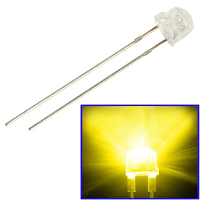 Straw-hat LED lamp with two pins and yellow light glow