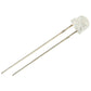 Straw-hat LED lamp with clear cap and two metal leads