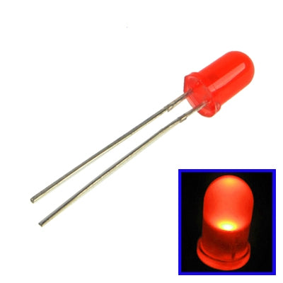 3mm red round LED lamp with two metal leads