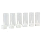 Rechargeable LED candle light set, unlit white candles arranged in a line