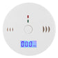 White round carbon monoxide detector with LED indicator bars and LCD 000 ppm