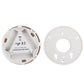 Carbon monoxide detector back cover removed with battery contacts and mounting points