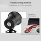 Black horn loudspeaker with rear label, red/black wiring, and mounting feet