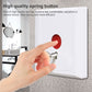 White emergency panic button being pressed with red push button and key lock