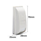 Wired PIR motion detector alarm with size markings: 70mm tall, 28mm wide