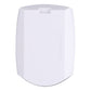 White PIR motion sensor back panel with screw holes and markings