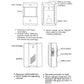 Product instruction diagram showing sensor, battery case, and switch layout