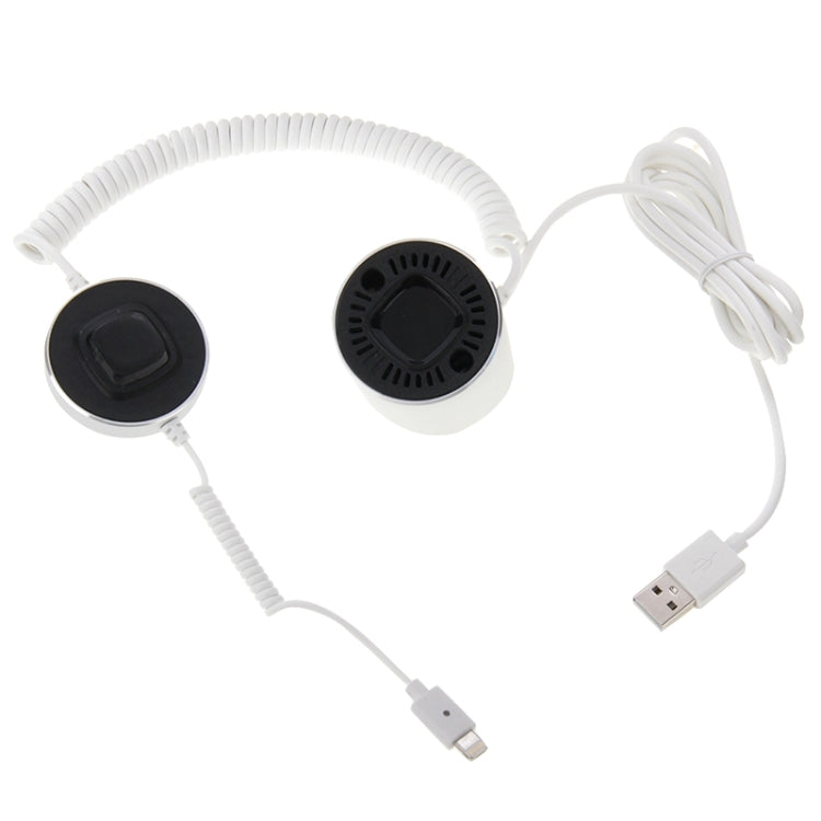 Two cylindrical control units with black caps and coiled cable bundle