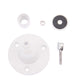 Camera mount bracket parts set with base, screws, cap, washers, and spacer