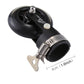 Black bicycle auxiliary wheel booster with mounting clamp and adjustable bracket