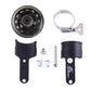 Bicycle auxiliary wheel booster kit components: wheel, bracket, clamp strap, screws