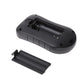 Black digital altimeter with open battery cover and vented side slots
