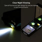 Portable multi-function compass with glowing display and built-in light