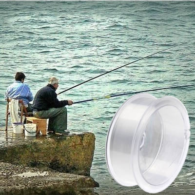 Fishing line spool with transparent outer ring