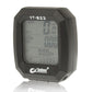 LCD bicycle speedometer with YT-823 screen and dark octagonal housing, front view