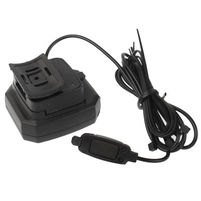 LCD bicycle speedometer kit with mounting cradle and cable set, dark housing