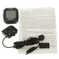 LCD bicycle speedometer kit with user manual, mount, and bundled wiring