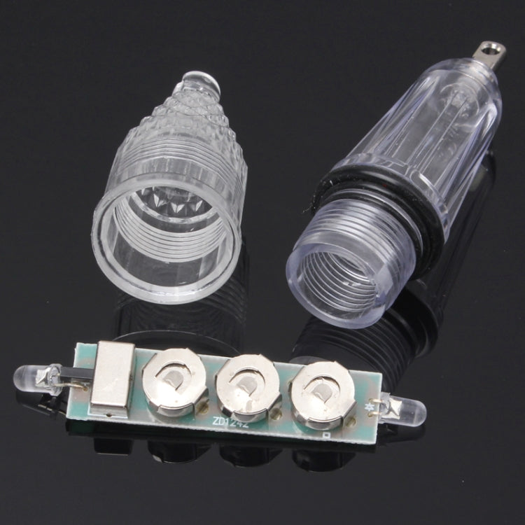 Underwater LED fish lamp set with clear bulb caps and LED driver circuit board