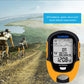 Orange and black multifunction digital altimeter with GPS tracker LCD display