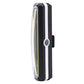 USB rechargeable bicycle LED taillight, side view with clear light bar and round button