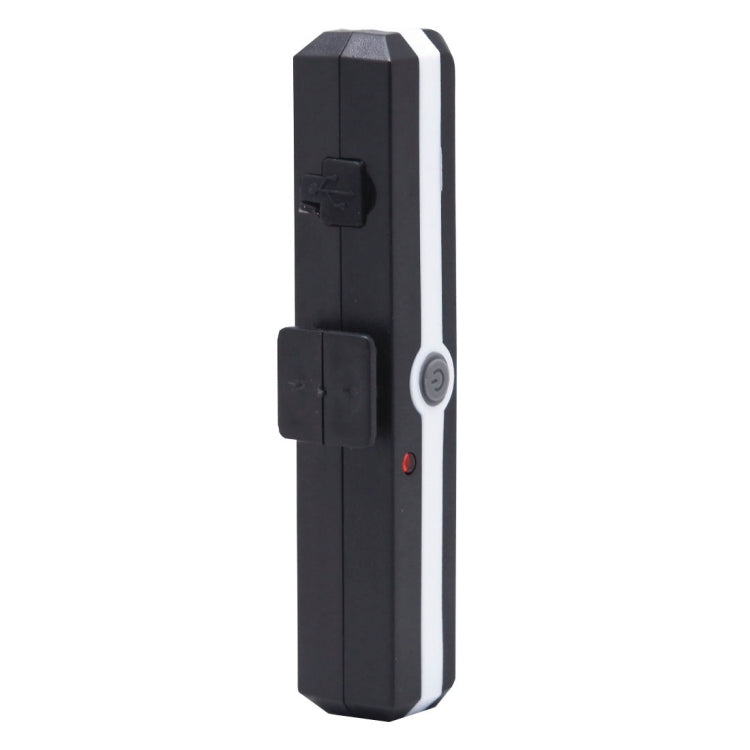 USB rechargeable bicycle LED taillight back view with mounting strap and control button