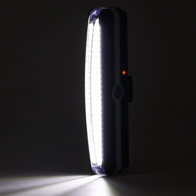USB rechargeable bicycle LED taillight glowing with clear vertical light bar