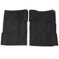 Pair of black infrared kneepads with stitched pockets and curved strap tabs