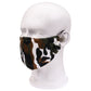 Camouflage cotton protective face mask side profile with ear loops