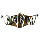 Camouflage cotton face mask with adjustable tie straps
