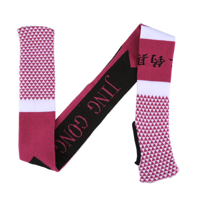 Elastic rod sleeve in maroon and white houndstooth pattern, black strap-style panel